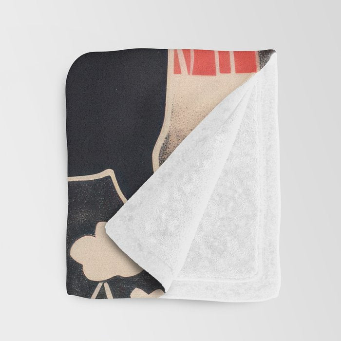 Forest Blossom Black Cat Pair Throw Blanket Gallery Image 3