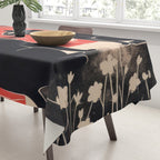 Forest Blossom Black Cat Pair Tablecloth Gallery Image 3