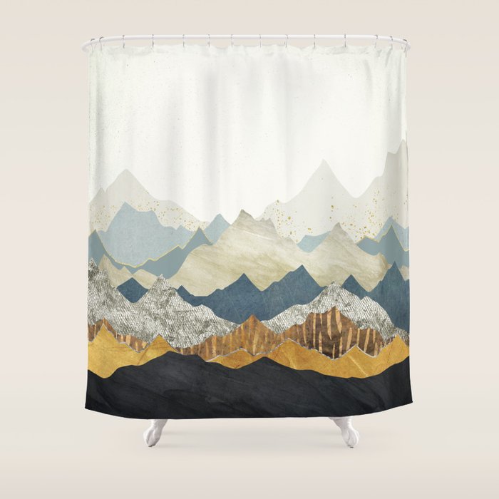 Distant Peaks Shower Curtain Gallery Image 1