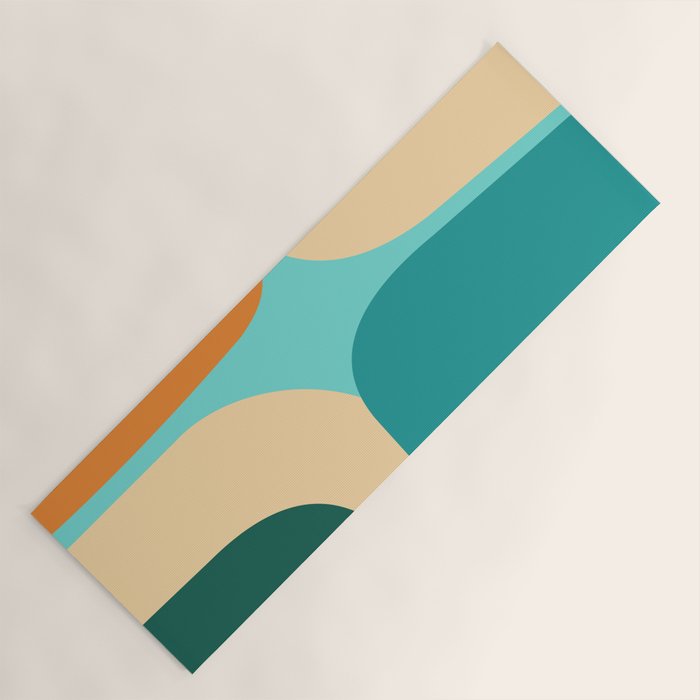 Mid Century Color Blocks Yoga Mat Gallery Image 1