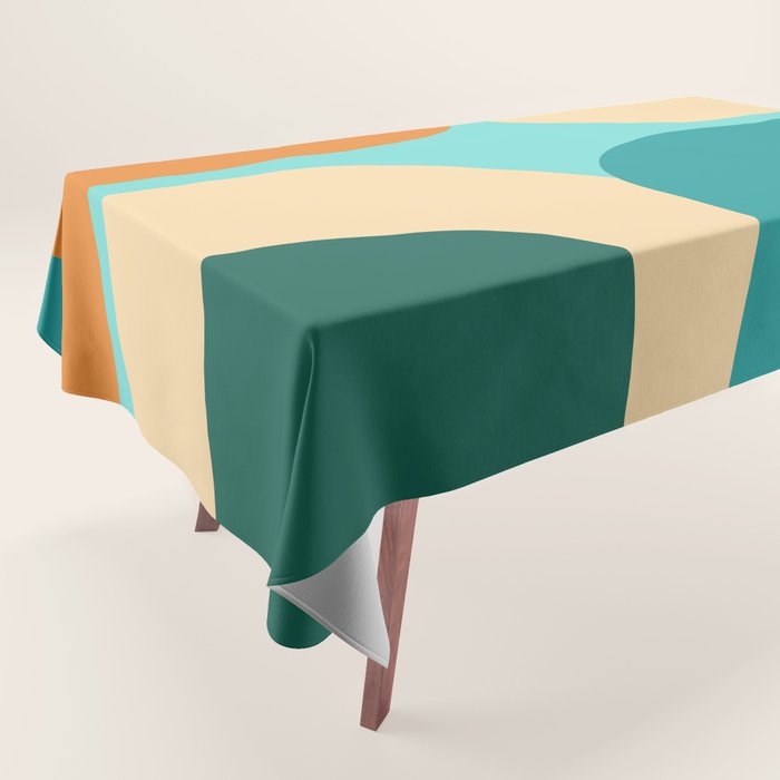 Mid Century Color Blocks Tablecloth Gallery Image 1