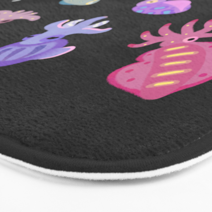 Squids - black Bath Mat Gallery Image 3