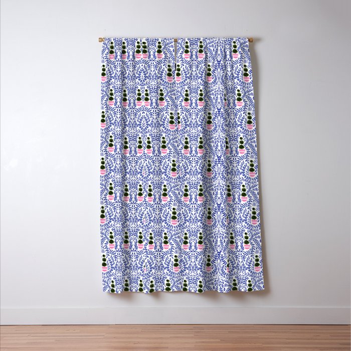 Southern Living - Chinoiserie Pattern Small Window Curtain Gallery Image 3