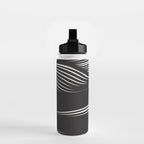 Wavy Black and Beige 13 Water Bottle Gallery Image 2