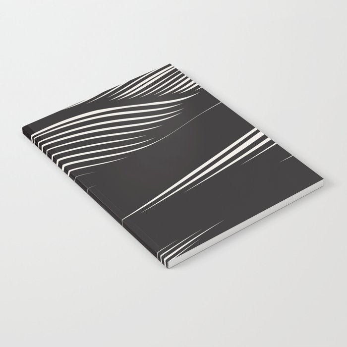 Wavy Black and Beige 13 Notebook Gallery Image 1