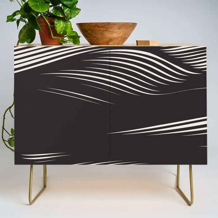 Wavy Black and Beige 13 Credenza Gallery Image 1
