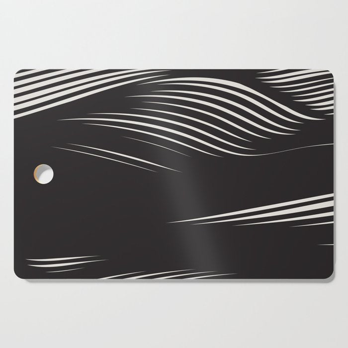 Wavy Black and Beige 13 Cutting Board Gallery Image 1