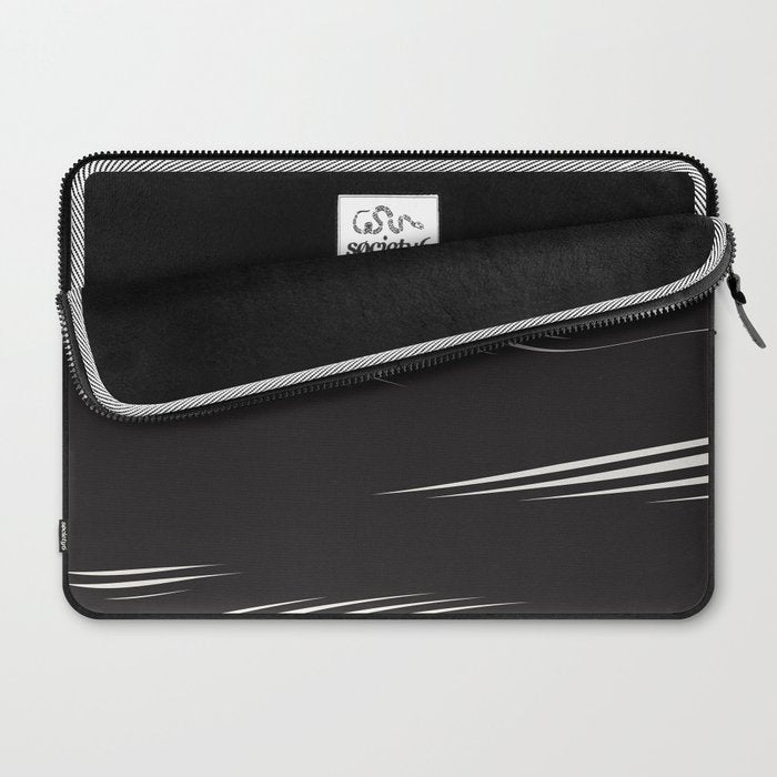 Wavy Black and Beige 13 Laptop Sleeve Gallery Image 2
