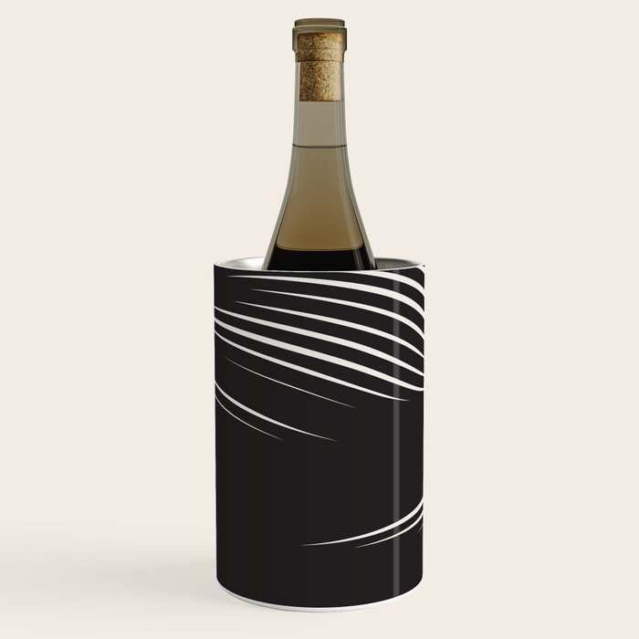 Wavy Black and Beige 13 Wine Chiller Gallery Image 1