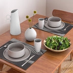 Wavy Black and Beige 13 Placemat Gallery Image 2