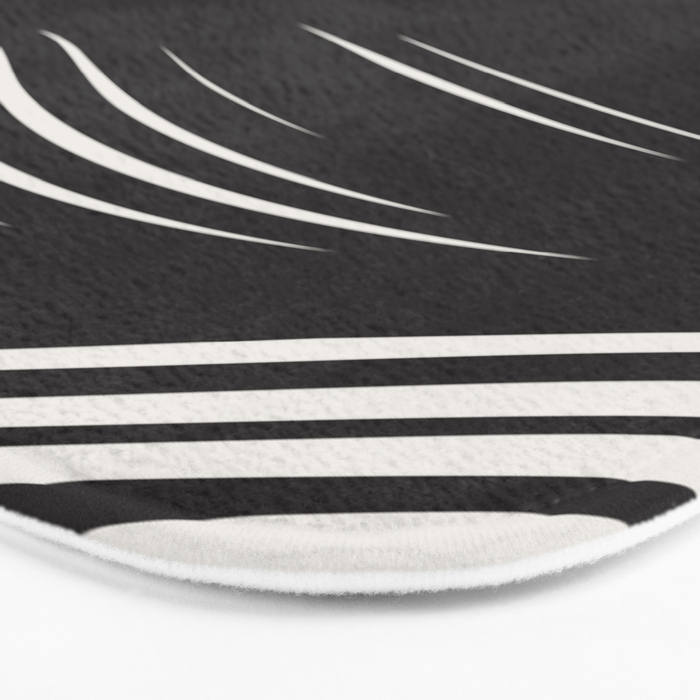Wavy Black and Beige 13 Bath Mat Gallery Image 3