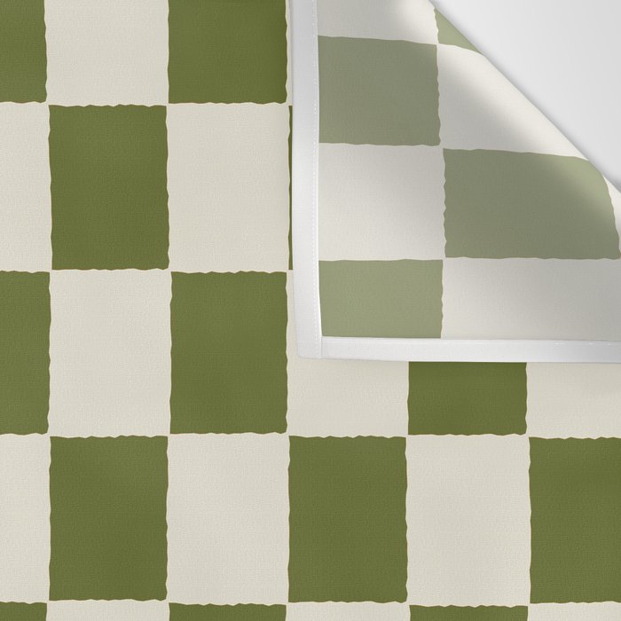 DESERT CHECKER OLIVE Wall Tapestry Gallery Image 3