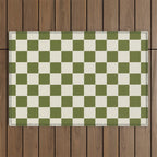 DESERT CHECKER OLIVE Outdoor Rug Gallery Image 1