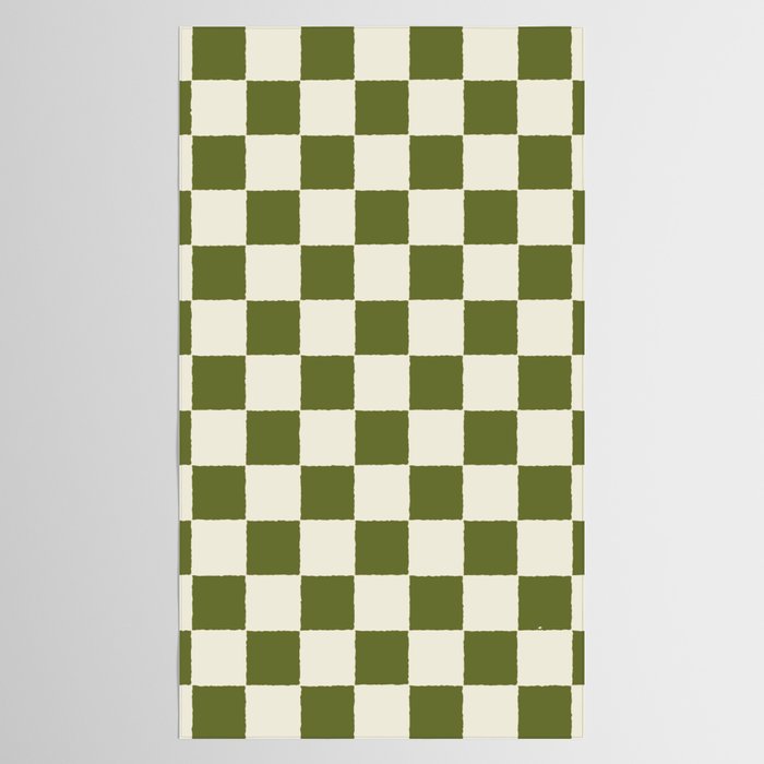 DESERT CHECKER OLIVE Tablecloth Gallery Image 2