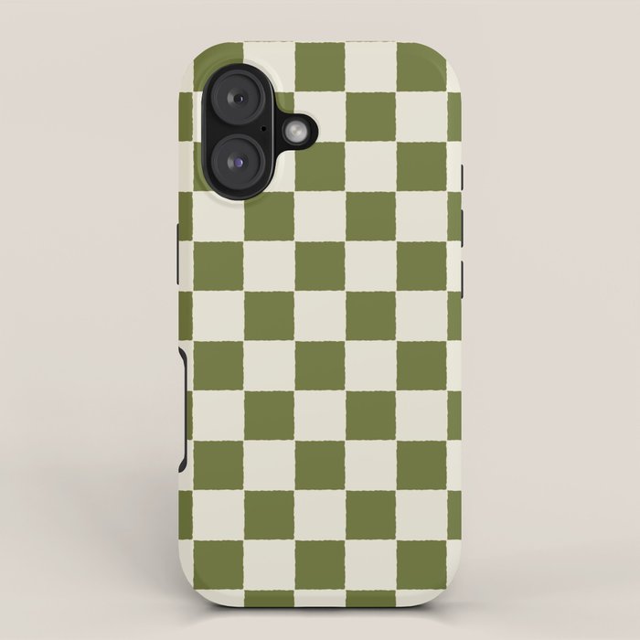 DESERT CHECKER OLIVE iPhone Case Gallery Image 1