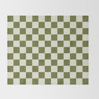 DESERT CHECKER OLIVE Throw Blanket Gallery Image 2