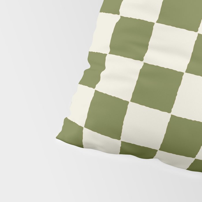 DESERT CHECKER OLIVE Pillow Sham Gallery Image 4