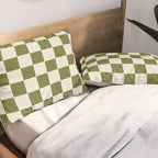 DESERT CHECKER OLIVE Pillow Sham Gallery Image 2
