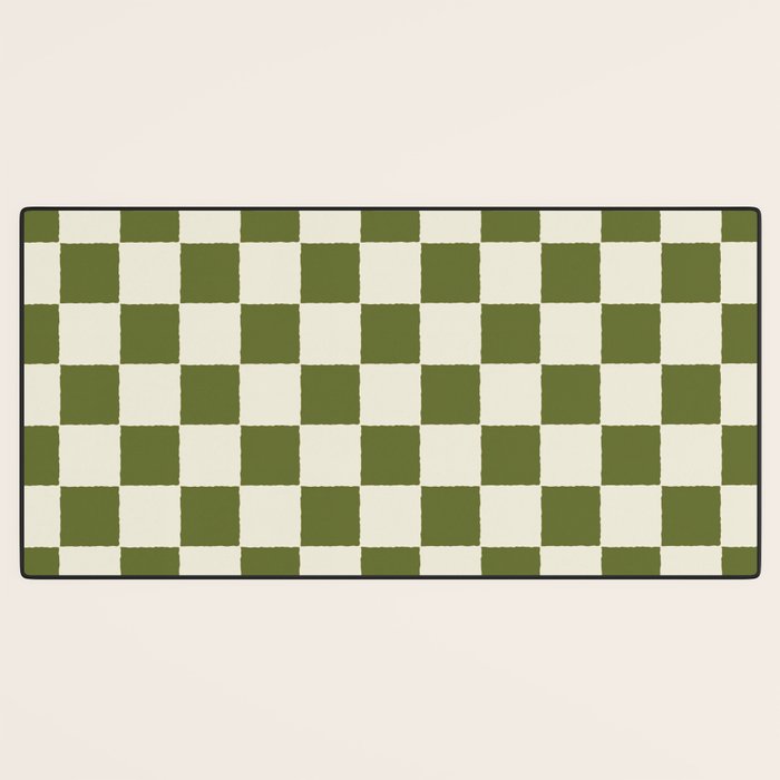 DESERT CHECKER OLIVE Desk Mat Gallery Image 3
