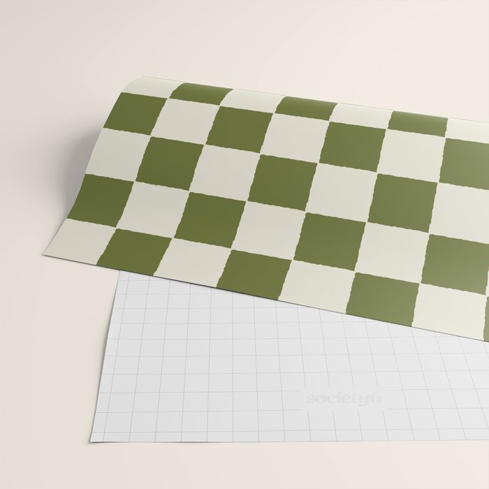 DESERT CHECKER OLIVE Wrapping Paper Gallery Image 2