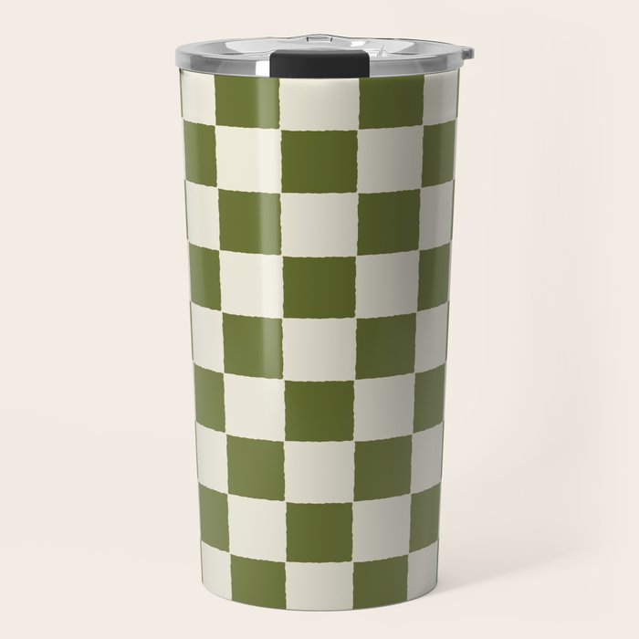 DESERT CHECKER OLIVE Travel Mug Gallery Image 1