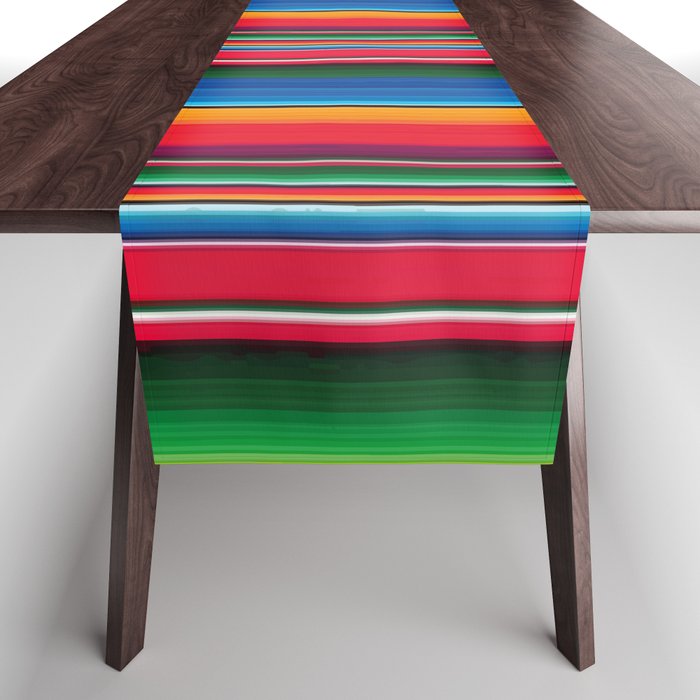 Serape Saltillo Red Table Runner Gallery Image 1