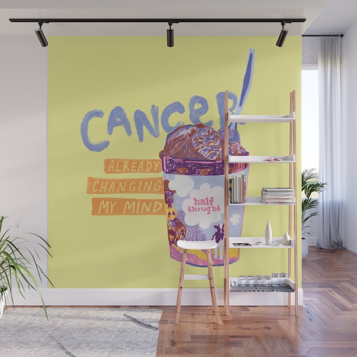 Emo Cancer in Calming Yellow | Zodiac Series Wall Mural Gallery Image 1