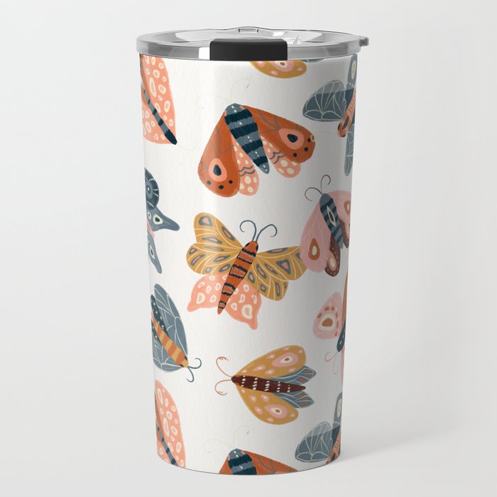 Moth Specimens â Yellow Travel Mug Gallery Image 1
