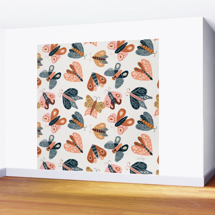 Moth Specimens â Yellow Wall Mural Gallery Image 2