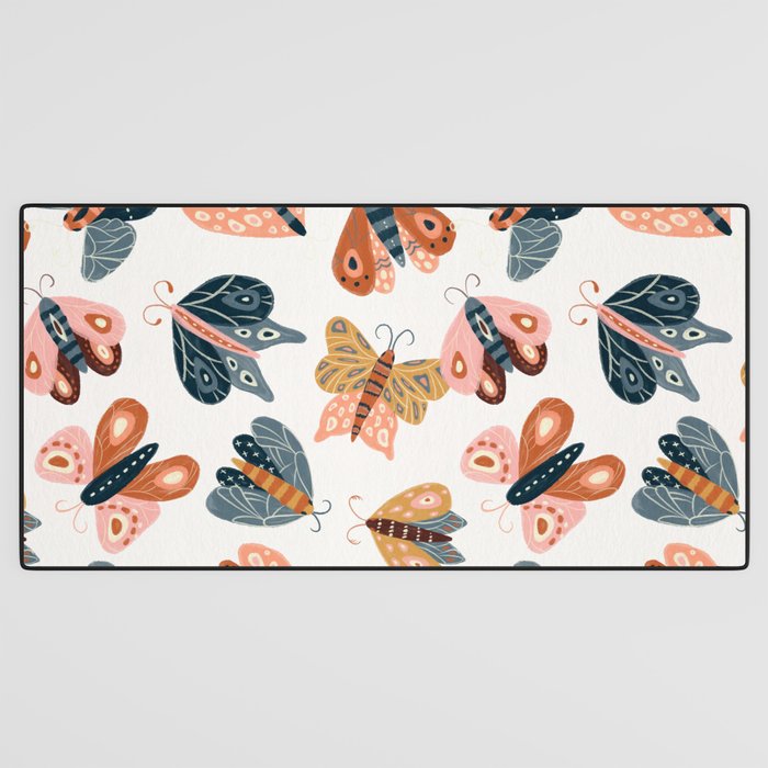 Moth Specimens â Yellow Desk Mat Gallery Image 3