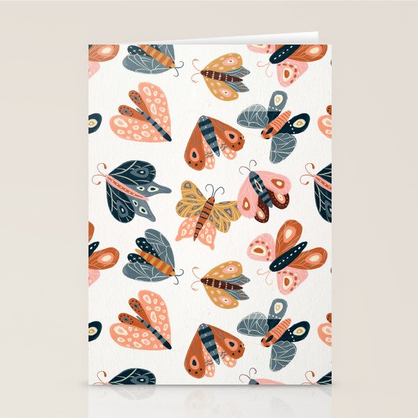 Moth Specimens â Yellow Stationery Card Gallery Image 1