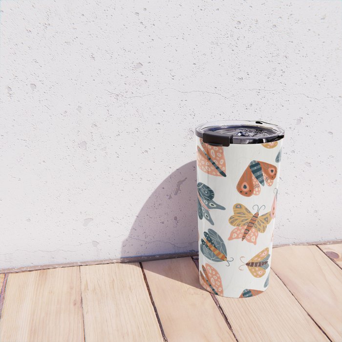 Moth Specimens â Yellow Travel Mug Gallery Image 4