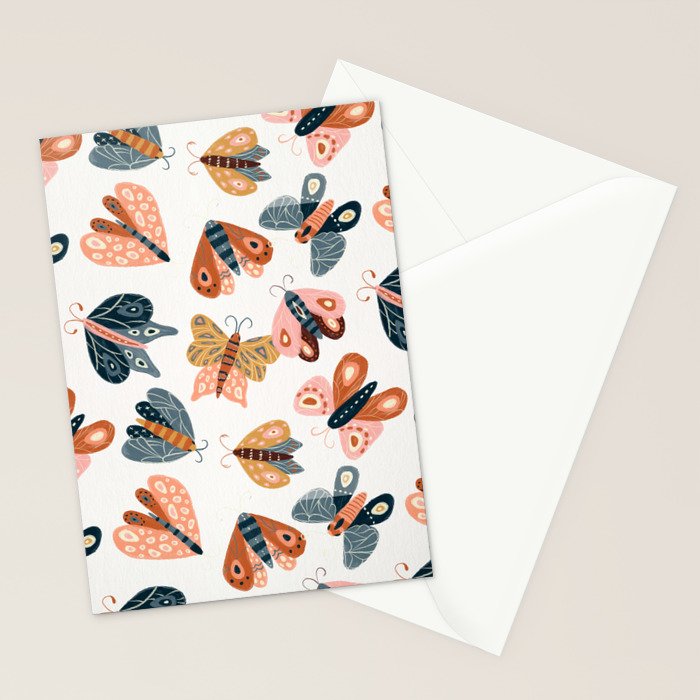 Moth Specimens â Yellow Stationery Card Gallery Image 2