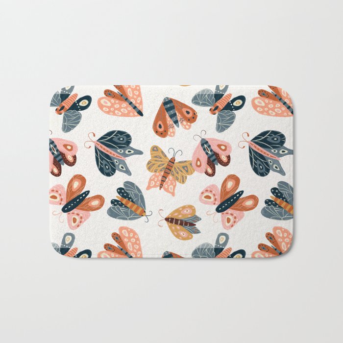 Moth Specimens â Yellow Bath Mat Gallery Image 1
