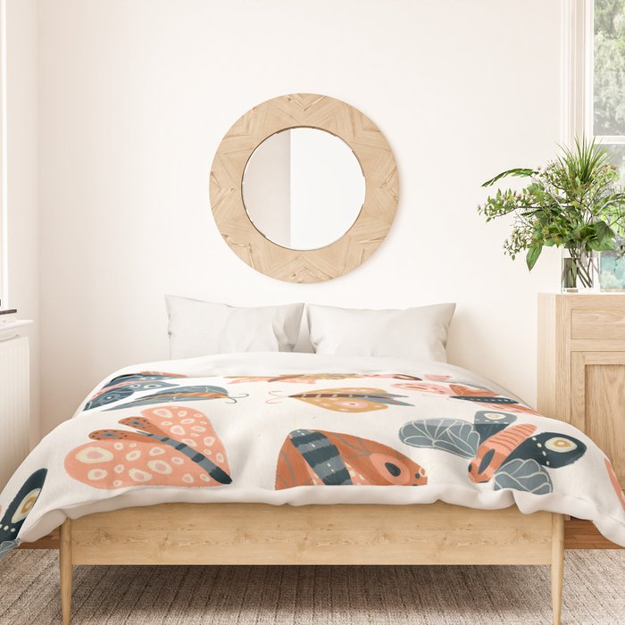 Moth Specimens â Yellow Duvet Cover Gallery Image 3