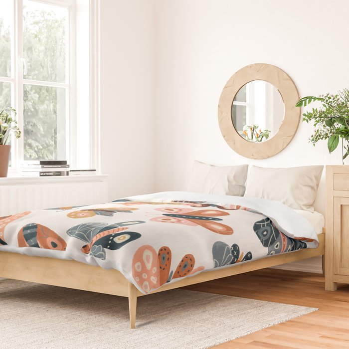 Moth Specimens â Yellow Duvet Cover Gallery Image 2