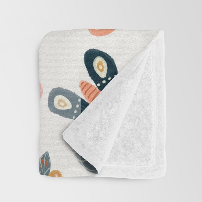 Moth Specimens â Yellow Throw Blanket Gallery Image 3