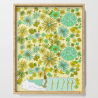 retro daydreams hang 10 florida // retro surf art by surfy birdy Serving Tray Gallery Image 1