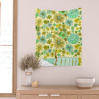 retro daydreams hang 10 florida // retro surf art by surfy birdy Wall Tapestry Gallery Image 2