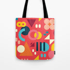 Happy Geometrics Tote Bag Gallery Image 1