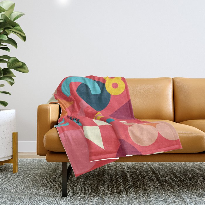 Happy Geometrics Throw Blanket Gallery Image 1