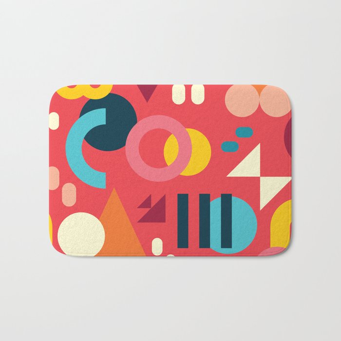 Happy Geometrics Bath Mat Gallery Image 1