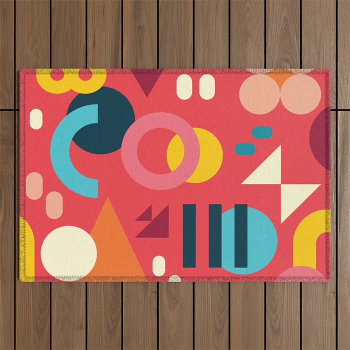 Happy Geometrics Outdoor Rug Gallery Image 1