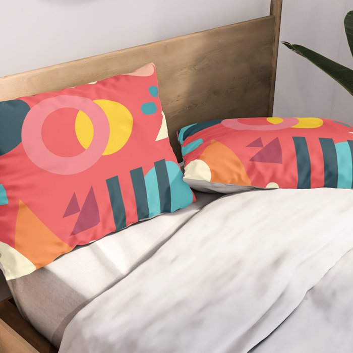 Happy Geometrics Pillow Sham Gallery Image 2