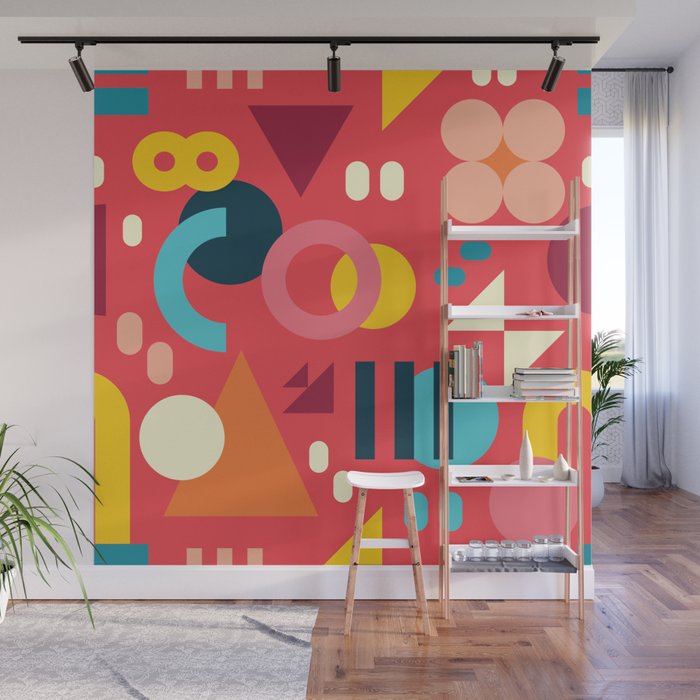 Happy Geometrics Wall Mural Gallery Image 1
