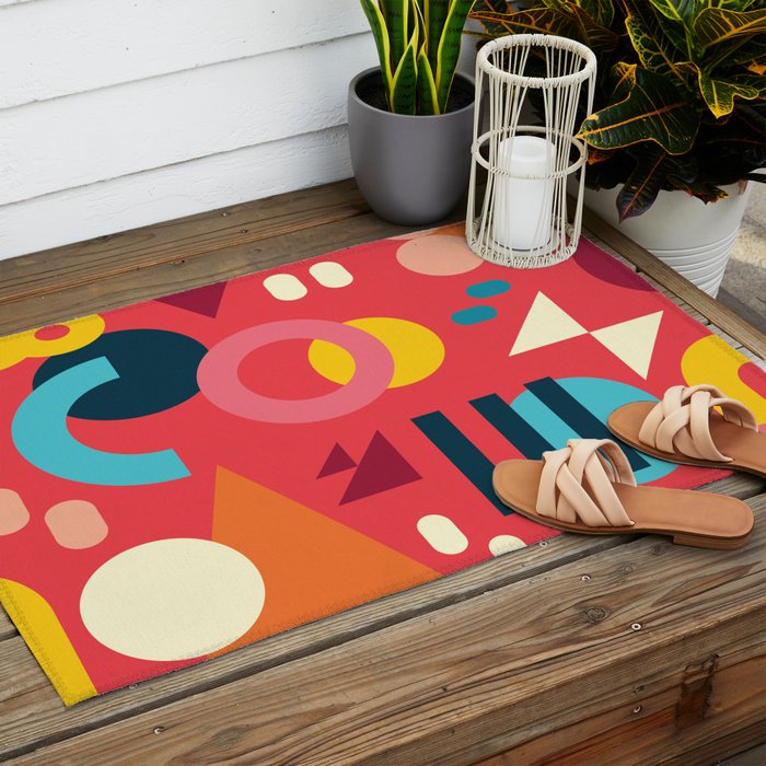 Happy Geometrics Outdoor Rug Gallery Image 2