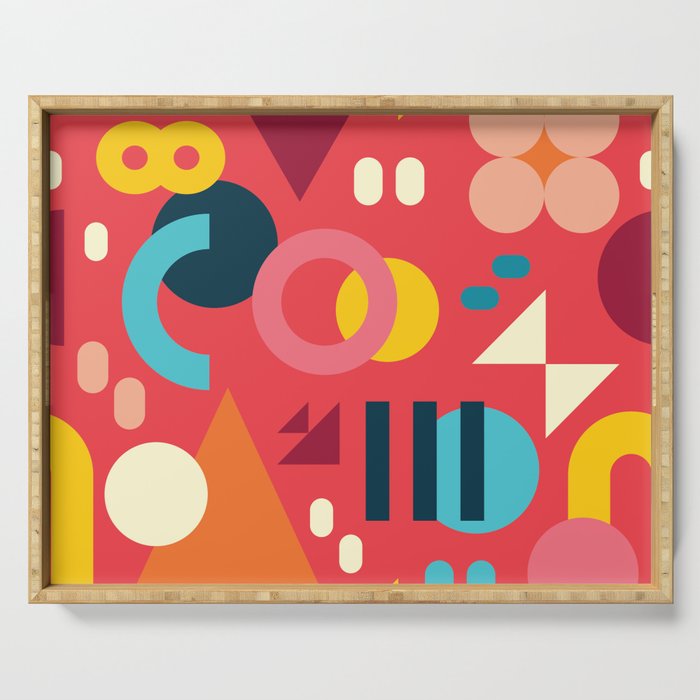 Happy Geometrics Serving Tray Gallery Image 1