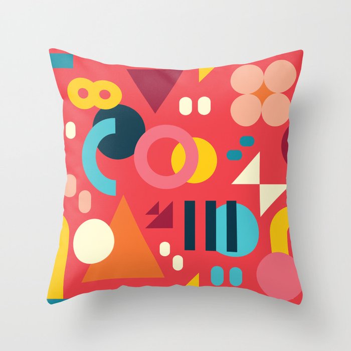 Happy Geometrics Throw Pillow Gallery Image 6