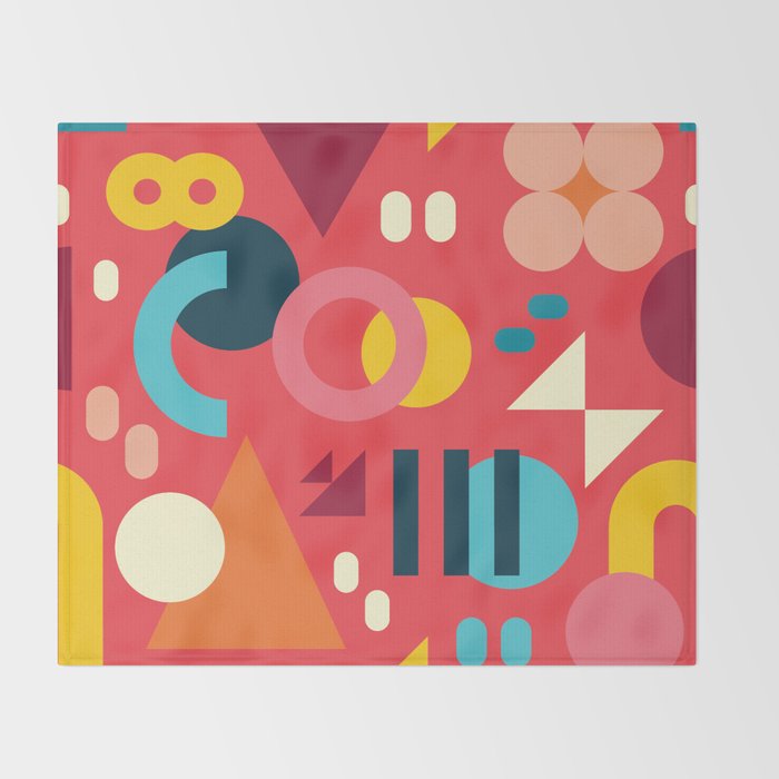 Happy Geometrics Throw Blanket Gallery Image 2
