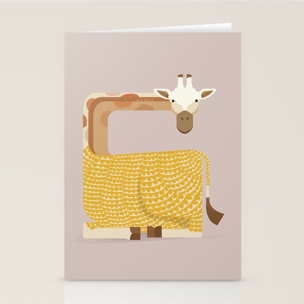Whimsical Giraffe Stationery Card Gallery Image 2